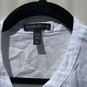 Eileen Fisher White Casual Button Down Shirt